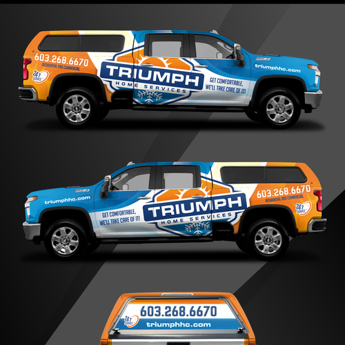 Hvac truck wrap Design by DVKstudio™