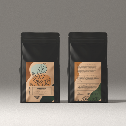 Cascara tea label Design by just.chaosofart