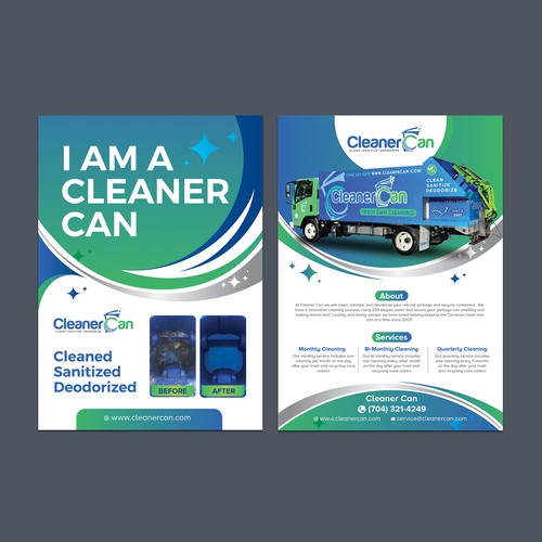 Trash Can Cleaning Business Flyer Design by idea@Dotcom