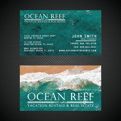 Design a fun, beach-inspired Business Card Design by RiyasTharammal