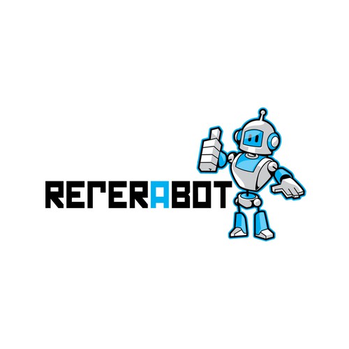 Robot Character/Mascot for Refer-A-Bot Company Design by Custom Logo Graphic