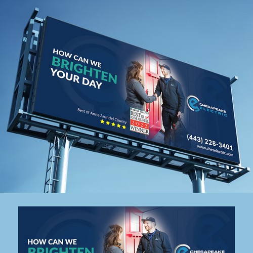 Chesapeake Electric Billboard Design by Saqi.KTS