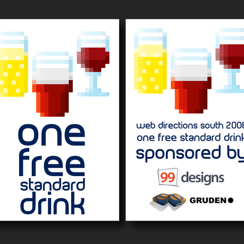 Design the Drink Cards for leading Web Conference! Design by Adam Brenecki