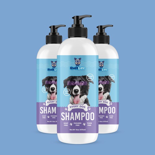 Ruff Life Pet Company Natural Every Dog Shampoo Design by Mrs Design ♥