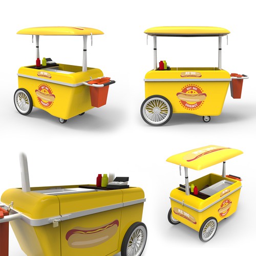 Food Cart To Sell Gourmet Hot Dog Design by cs.marton