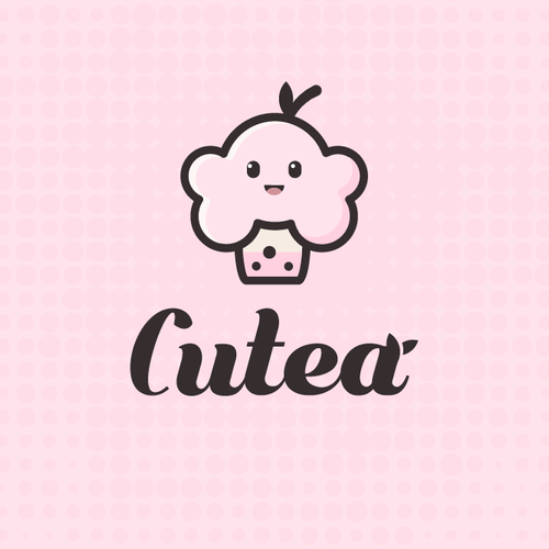 Cute and clean logo for boba/bubble tea shop! Design by AdriánKG