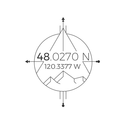 Longitude & Latitude Tattoo Design Contest Design by Athar82