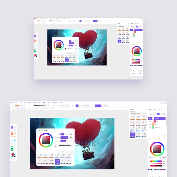 Digital Painting Software Interface