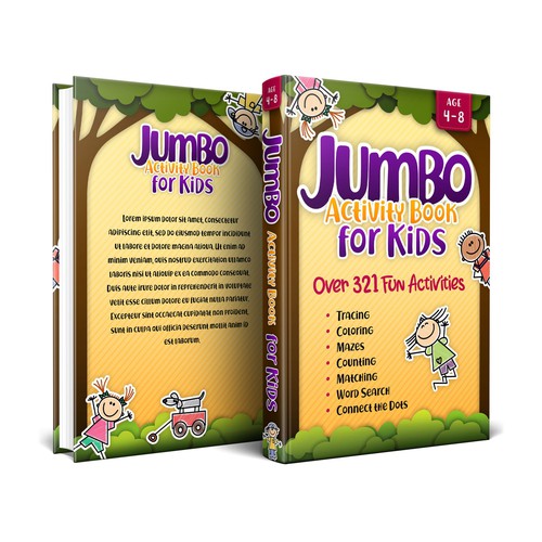 Fun Design for Jumbo Activity Book Design by Nanjart