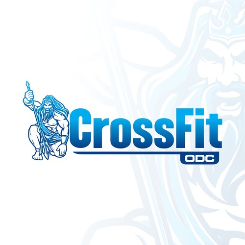 Logo pour une salle de CrossFit (France), thématique : trident, mer, odyssée, poseidon … Design by BamboeRuncink