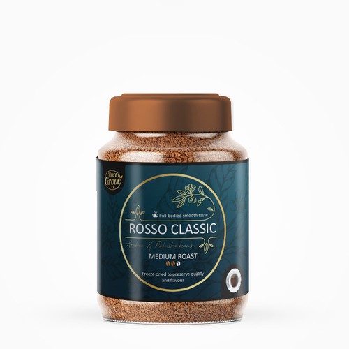 Freeze Dried Coffee Label design Design by Kamilla Oblakova