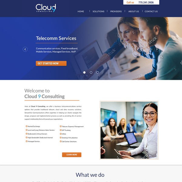 Design by Studio-America titled "Web Design - Cloud 9 "