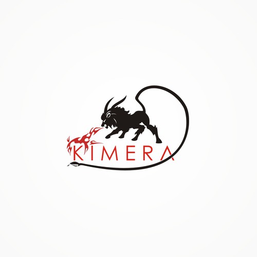 Mythology.. abstract fire-breathing monster as our logo for kimera, concurso  Design de logo