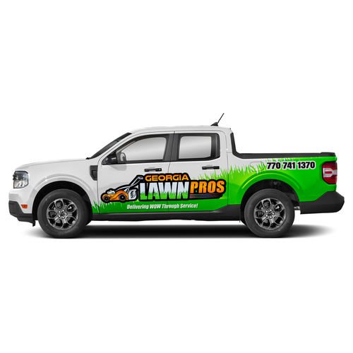 Need eye catching wrap designed for a lawn care company! Design by jacondsign