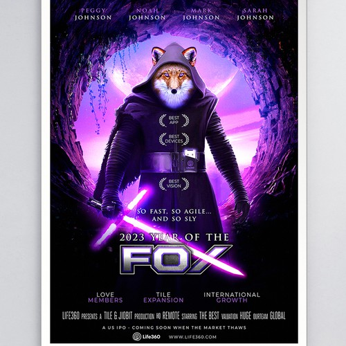 Life360 2023 Year of the Fox Poster Design by ayush@99