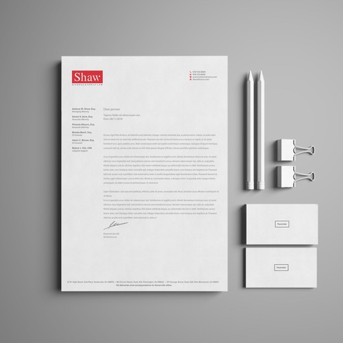 Letterhead for Divorce & Family Law Firm; Modern, Minimalist, Conservative Design Design by Felix SH