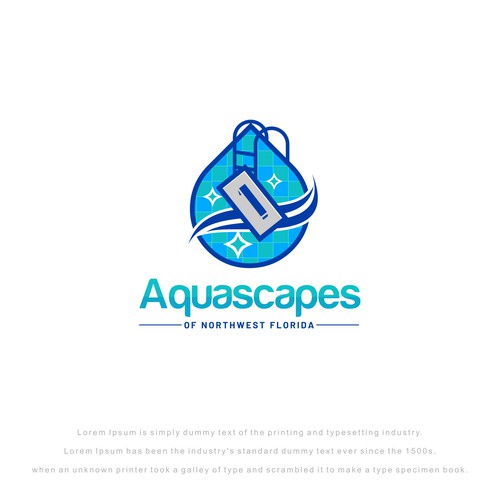 Swimming Pool plaster company logo-ontwerp door sunshine_design