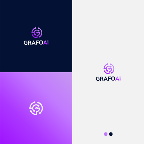 GrafoAI | Artificial Intelligence Writer Logo Design by FC.