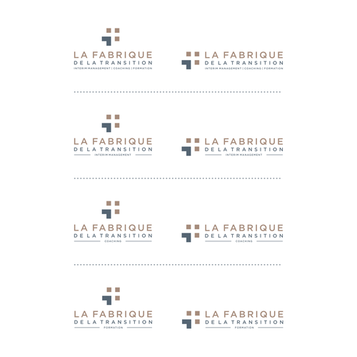 "Logo pour LA FABRIQUE DE LA TRANSITION / Management de transition et coaching pour dirigeants" winning Logo & brand guide