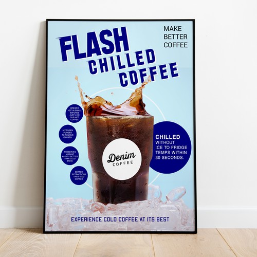 Design a poster to help us introduce flash chilled coffee! Design by Creativity symbol