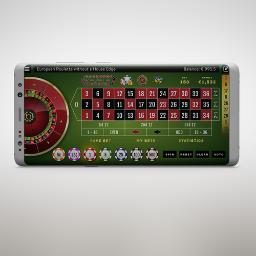 Casino > Roulette Table & Stats for Mobile Devices in 2D Format Design by Z a n a