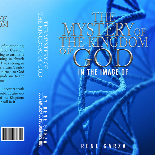 Wrap around book cover depicting good and evil in the DNA Design by H-Izz Design