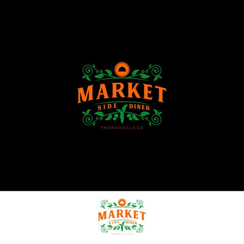 Vintage Farmers Market restaurant logo in South Georgia Design by bellan pamungkas