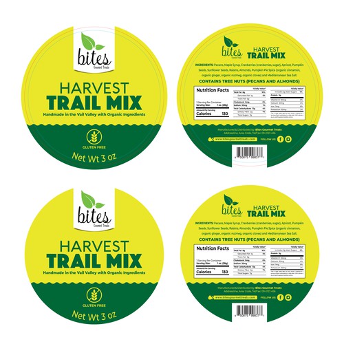 Design a Food Label for Harvest Trail Mix (logo and dieline files included) Design by Ashik Mamun