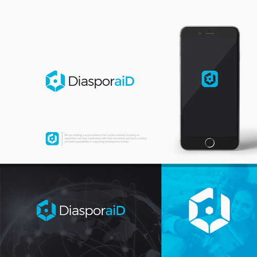 Design a powerful logo for diasporaid, an impact-oriented network/platform for expats Design by JLShuaG