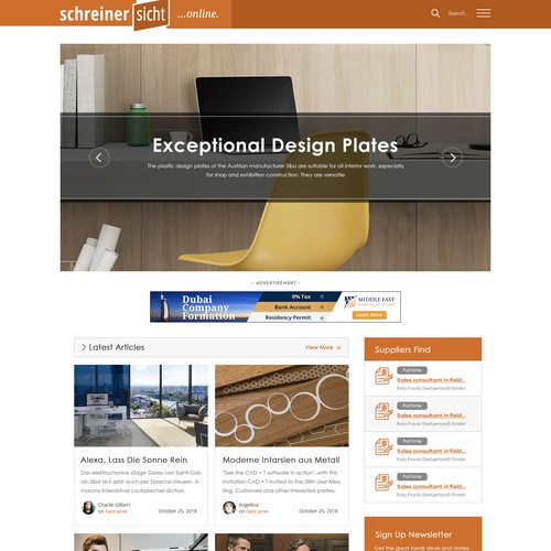 Web page design contest entry by OMGuys™