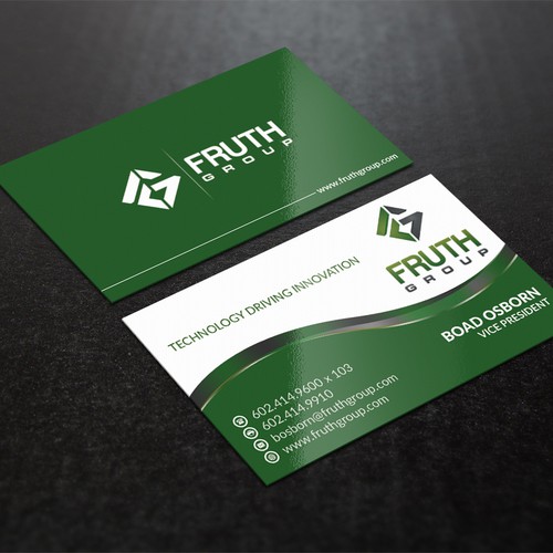 New High Tech Business Cards for High Tech Company Diseño de Nuhan Enterprise IT