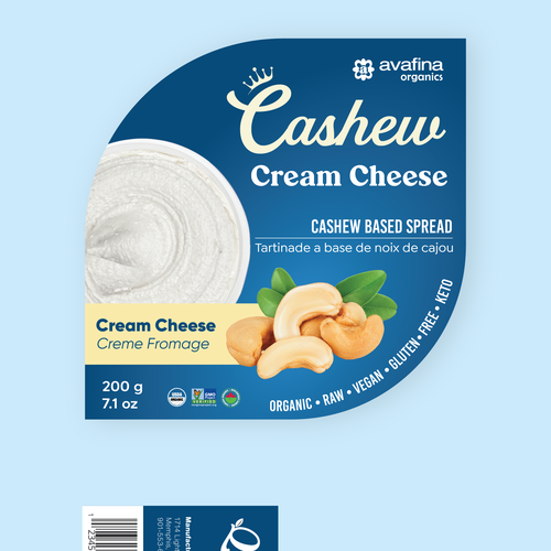 Vegan Cashew Cheese Packaging Rebrand Design by Ganesh Anvekar