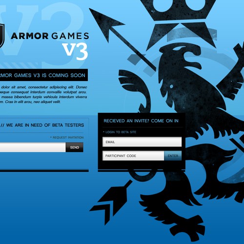 Breath Life Into Armor Games New Brand - Design our Beta Page Design by jaridworks