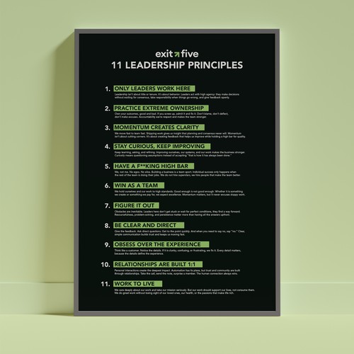 Designs | Leadership Principle Poster | Poster contest