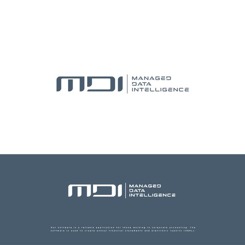 MDI - Logo for reliable software with managed data intelligence Design von Sprinkle Studio