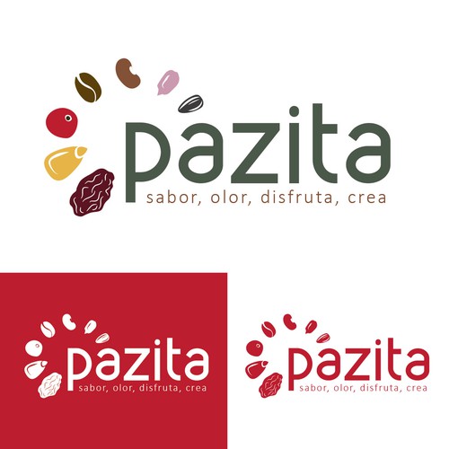 buscando un logo para Pazita, que quiere dar sabor en la cocina Design by IvanFO