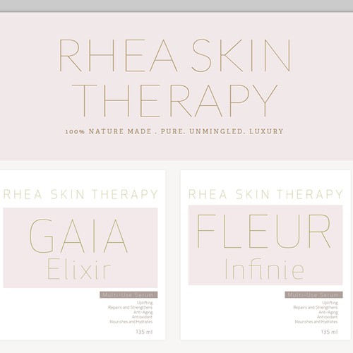 New Labels needed for high end skin care company. Ontwerp door RUDI STUDIO