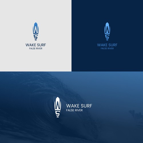 Edgy/sophisticated wake surf logo for a female/male group of wake surfers that embody a luxury life. Nothing predictable Design by aridotgo