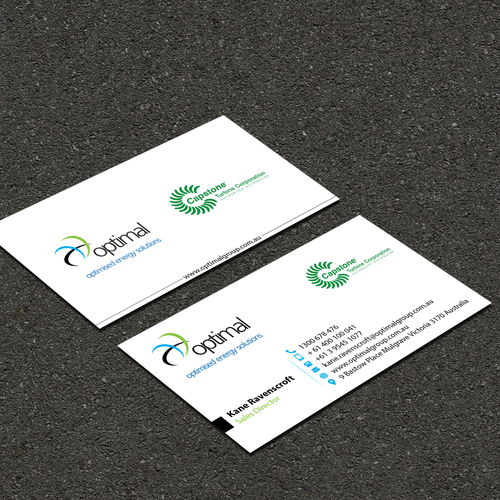 Create new business cards for Optimal Group Design réalisé par FK_Designs