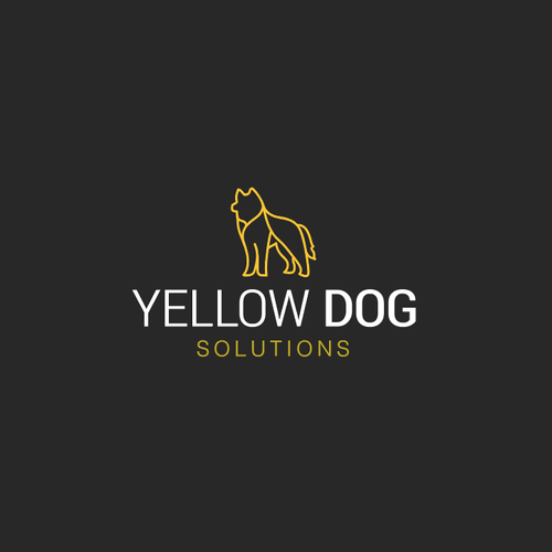 Animal logo with the title 'Yellow Dog - Solutions'