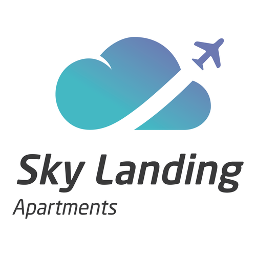 Corporate identity logo with the title 'Sky Landing Logo'