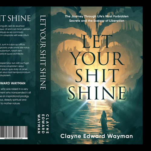 Heart book cover with the title 'Book Cover design for "Let Your Shit Shine"'