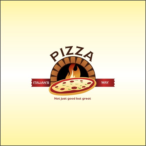 Oven logo with the title 'Logo concept for pizzeria'