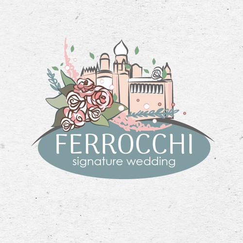 Boho logo with the title ' castle, wedding logo '