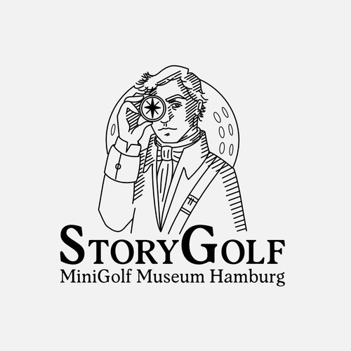 Illustrated logo with the title 'Logo design'