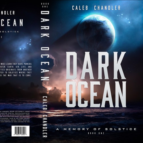 Space book cover with the title 'DARK OCEAN'