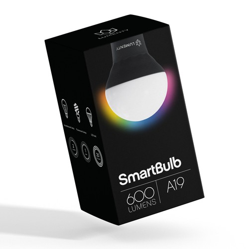 Technology packaging with the title 'Smart Bulb'