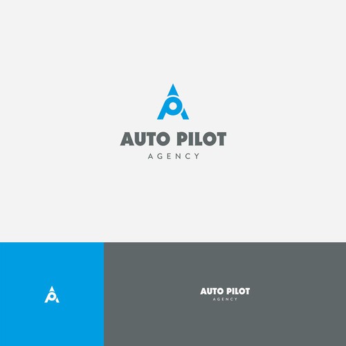 Pilot logo with the title 'Strong initial logo for Auto Pilot Agency'