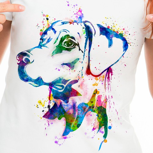 Watercolor Painting Design T-Shirt