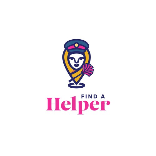 Search engine design with the title 'Find A Helper (logo 2)'